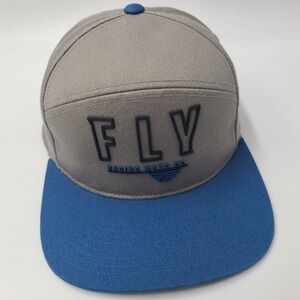 Fly Racing Hat Snapback (Fits Small) Gray Blue Moto Co Motorcross Dirtbike Men
